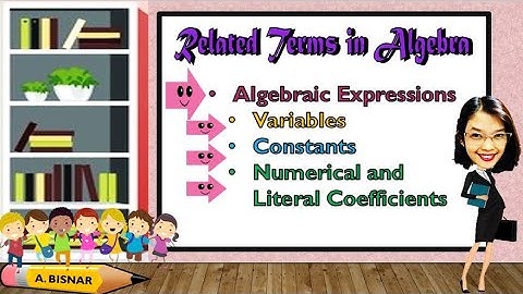 Algebraic Expressions, Constants, Variables Numerical and Literal Coefficients