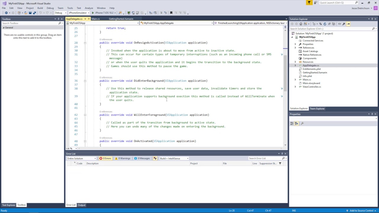 Building Your First Ios Application With Xamarin Ios Youtube