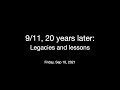9/11, 20 years later: Legacies and lessons