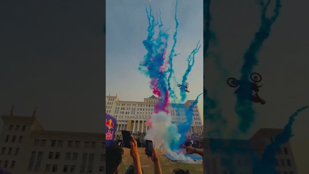 Adrenaline Unleashed: Red Bull Motorcycle Stunt Extravaganza at Royal Global ! 🏍🔥