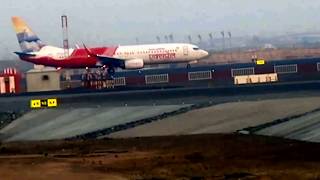 Dubai International Airport Views & Flight Takeoff with Fog