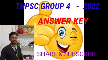 TNPSC GROUP 4 ANSWER KEY - 24/07/2022