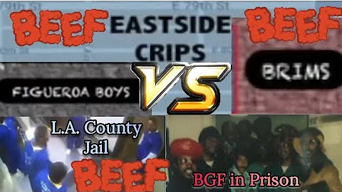 CRIPS 1st BEEF In The Hood, LA County Jail, and with BGF in Prison
