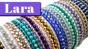 Eenvoudige, aangepaste, haakse weefarmband met Toho-zaadkralen en kristallen