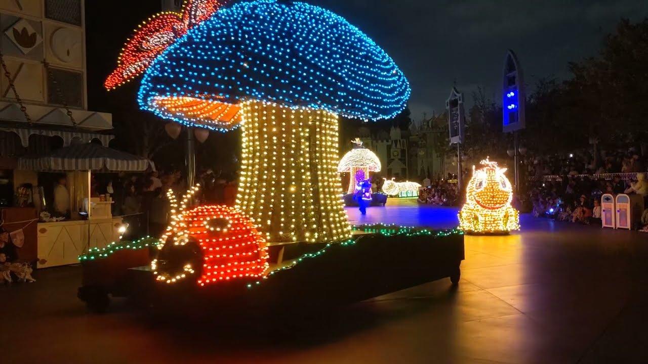 Disneyland's Main Street Electrical Parade featuring new finale float inspired by It's A Small World