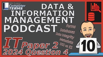 IT | Data & Information | Grade 12 | Paper 2 2024 | Question 4 | Mr Long Computer Terms Podcast