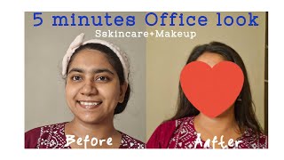 Super Quick 5 Mins Office Makeup | Professional Look for Corporate Girls👧❤️