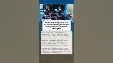 Nasib Ammar Zoni di Ujung Tanduk, Dijebloskan ke Sel One Man One Cell di Nusakambangan