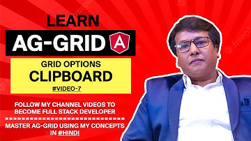 #Video-7 | Clipboard | AG Grid Options | AG-Grid Angular | #aggrid #angular #hinditutorial