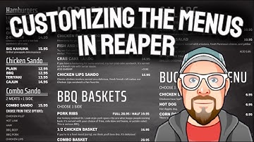 Customizing the Menus in REAPER
