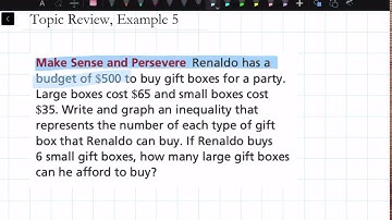 How to Solve Problems Using Linear Inequalities: Mixed Review, Example 5 | Math Energy TV