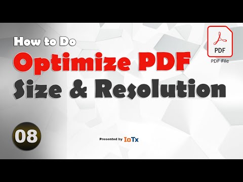 How to Optimize PDF Resolution & Size || EP - 08 || Knowledge of Application