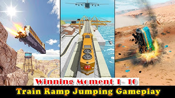 Train Ramp Jumping - All Levels (1-10) Winning Moment Gameplay Walkthrough