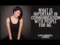 Alina magnisali actress what is important in communication with people for me