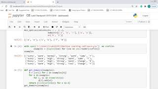 Candidate Elimination Algorithm#7#CSE#17CSL76# ML LAB2#