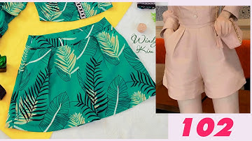 102 B - CẮT MAY QUẦN ĐÙI LƯNG CAO ỐNG RỘNG DÂY KÉO SƯỜN (kèm rập) I Phần B : Hướng dẫn ráp may