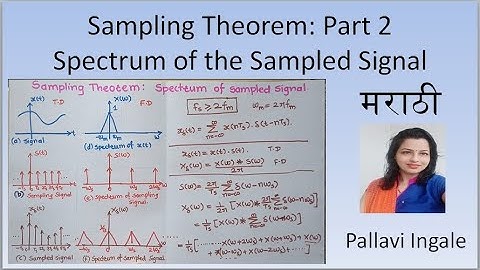 Sampling Theorem || Part 2 || Spectrum of the Sampled Signal || in Marathi ||