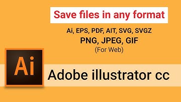 How to save files or artwork/design in any format in illustrator ।  Bangla Tutorial