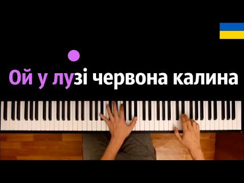 Ой, у лузі червона калина (Ukrainian patriotic folk song) ● караоке | PIANO_KARAOKE ● ᴴᴰ + НОТЫ