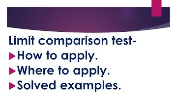 limit comparison test