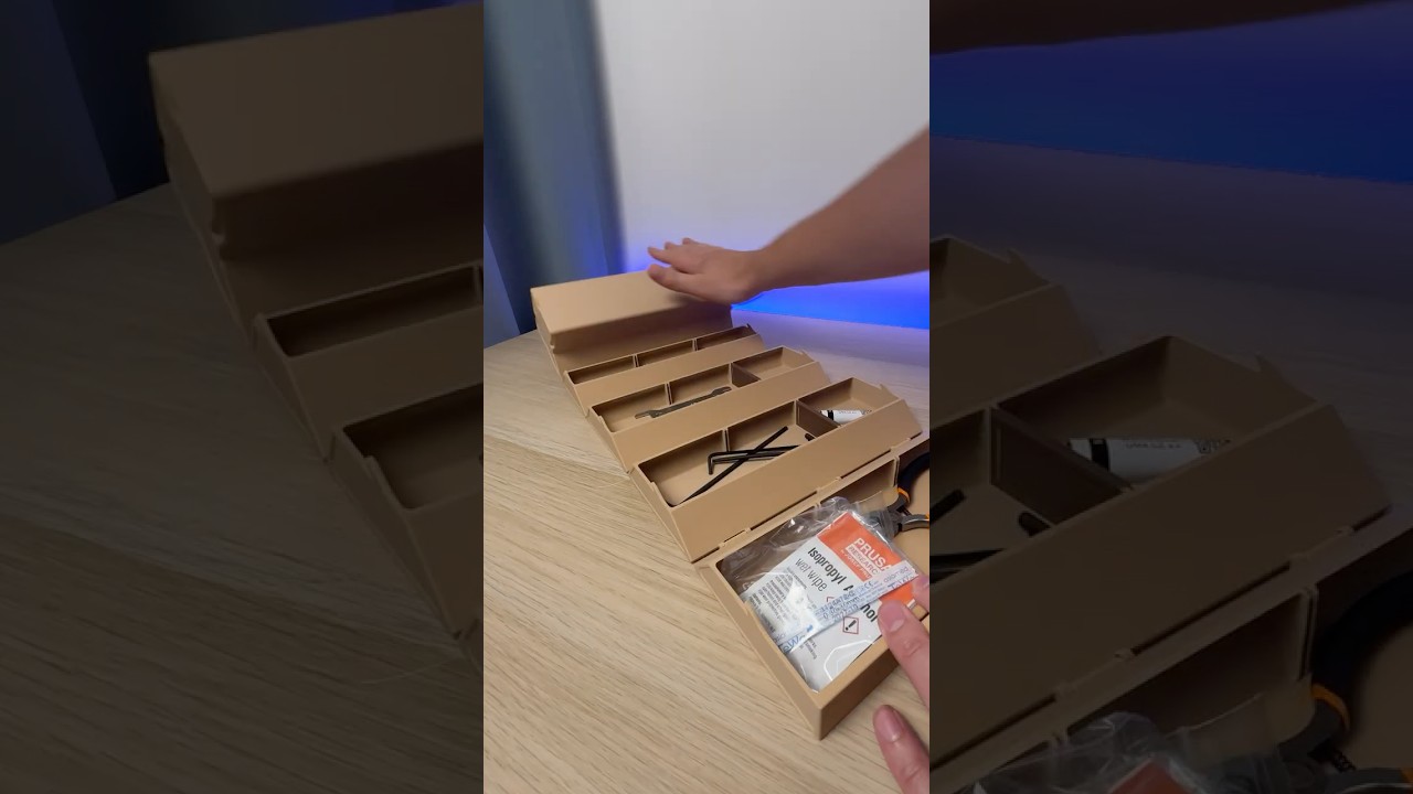 3D Printed Roll Up Storage Box | Square Organizer 📦 #3dprinting #organizer #storage