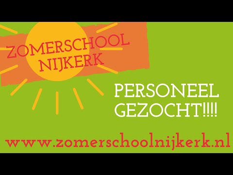 Personeel gezocht - Zomerschool Nijkerk 2021