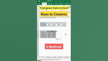 Transpose Rows to Columns in Excel | 2 Quick Methods! 📊