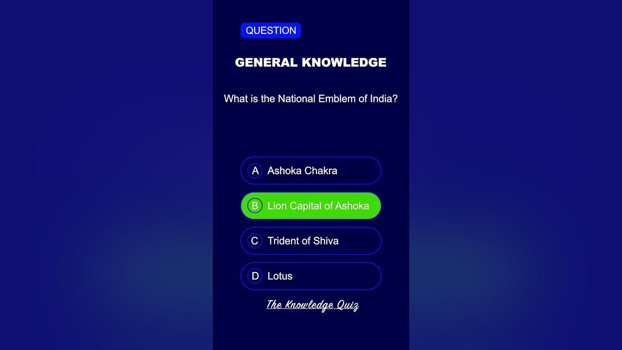 General Knowledge Quiz With Answers MCQ MCQs YouTube