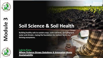 MODULE 3 CORE Lesson: Soil Science & Soil Health.