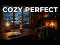 Snowstorm at the Fjord 🌨️ Cozy Norwegian Cabin with Fireplace & Hardanger Fiddle (3 Hours)