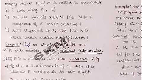 Submodole and quotient module