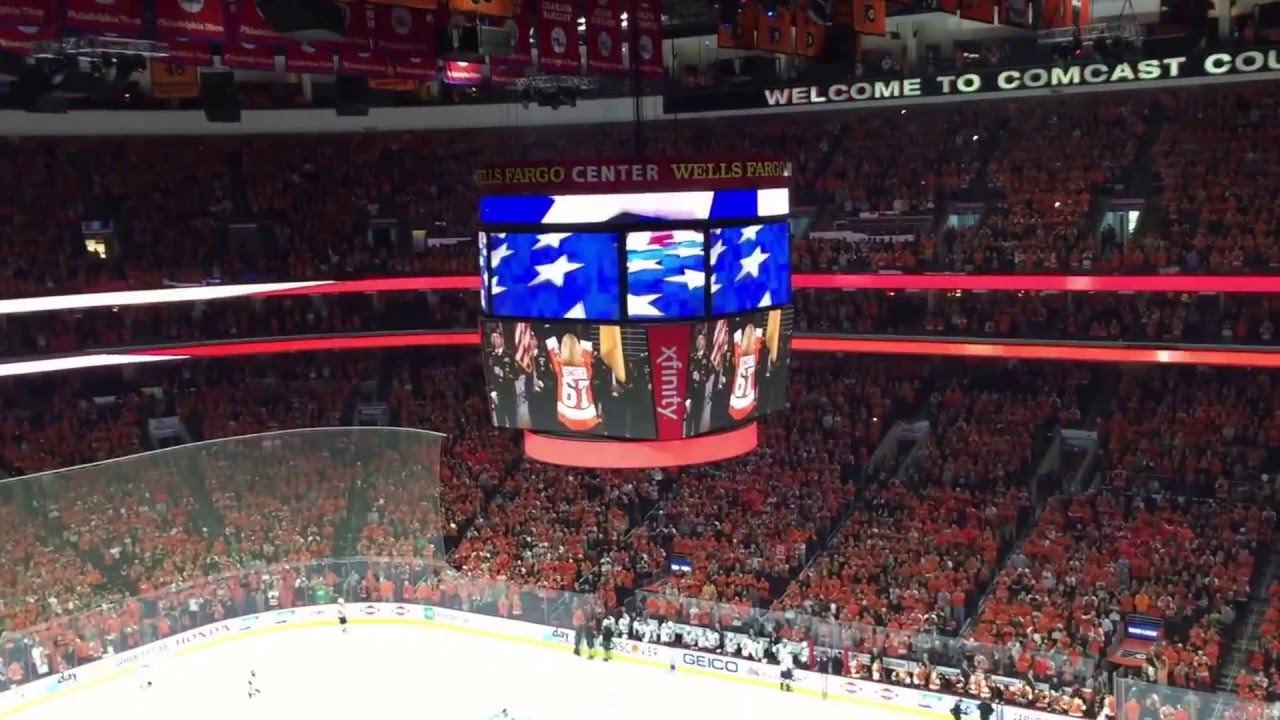 april 2016 lauren hart kate smith flyers playoff game flyers god bless america