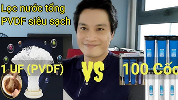 Lọc nước tổng UF thẩm thấu ngoài PVDF siêu bền không tắc lõi