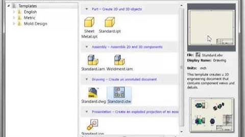 Autodesk Inventor 2013   Create New File Dialog