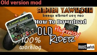 How to download old highway rider|| Old version mod|| Highway rider screenshot 2