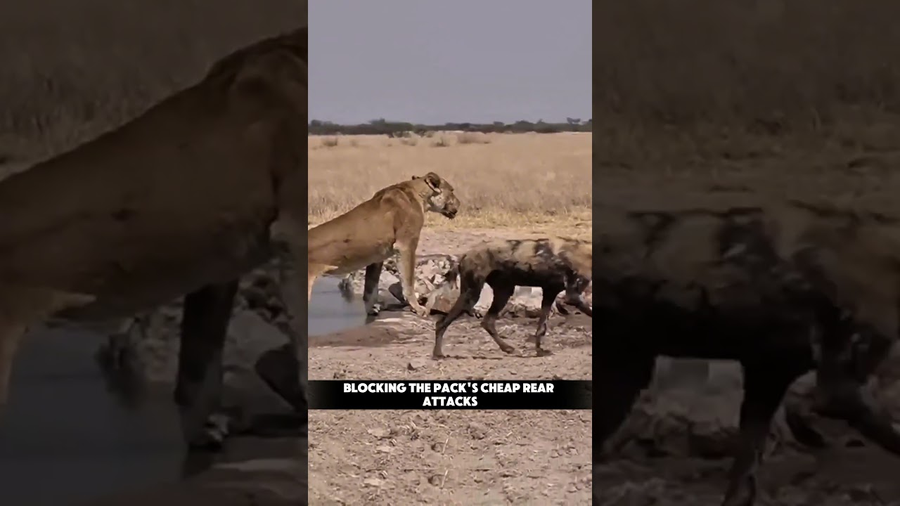 Wild Dogs Bully Lioness! Furious Lion King Revenge #nature #wildlife #lion #savannah