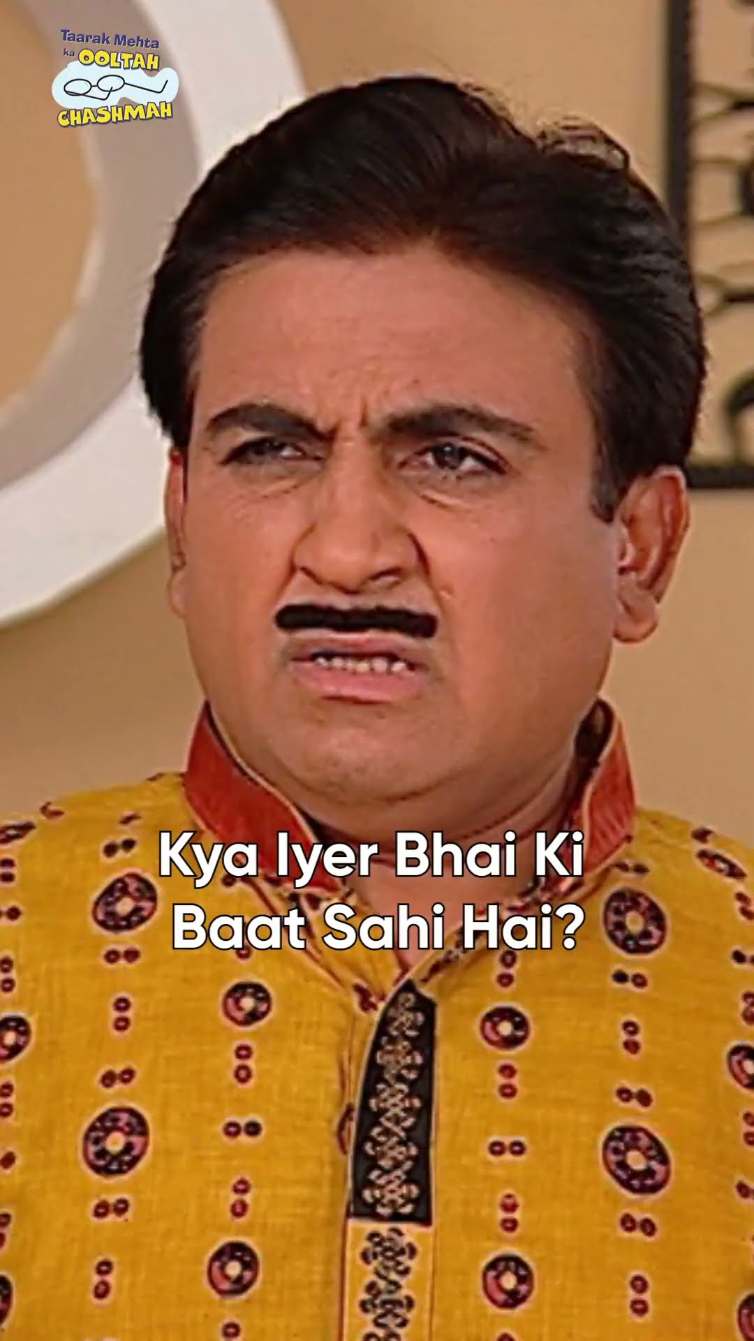 Kya Iyer Bhai Ki baat sahi hai!#tmkoc #relatable #comedy  #funny #shorts  #funnyvideo #iphone