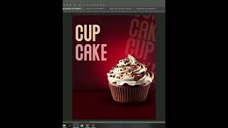 Cupcake poster design in photoshop #shorts #photoshop
