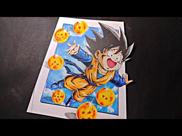 How to Draw a 3D Dragon Ball (Dragon Ball) 