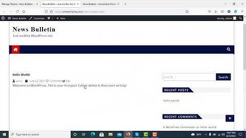 News Bulletin   One Click Demo Import Process