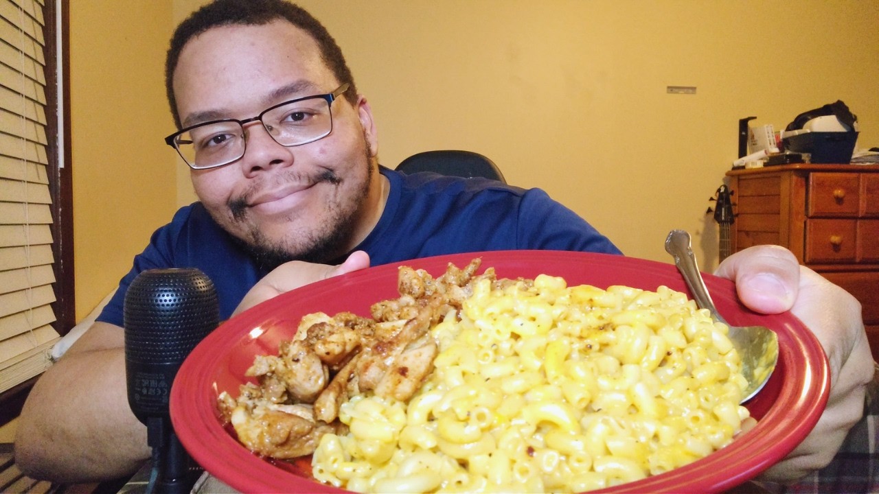 ASMR Chicken & Mac N Cheese Mukbang | Cooking & Eating