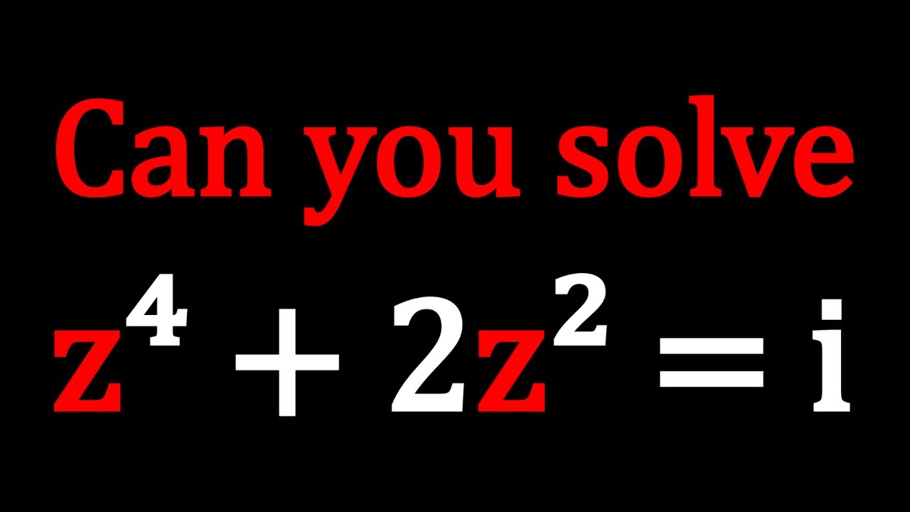 A Nice Quartic Equation | Problem 401 - YouTube