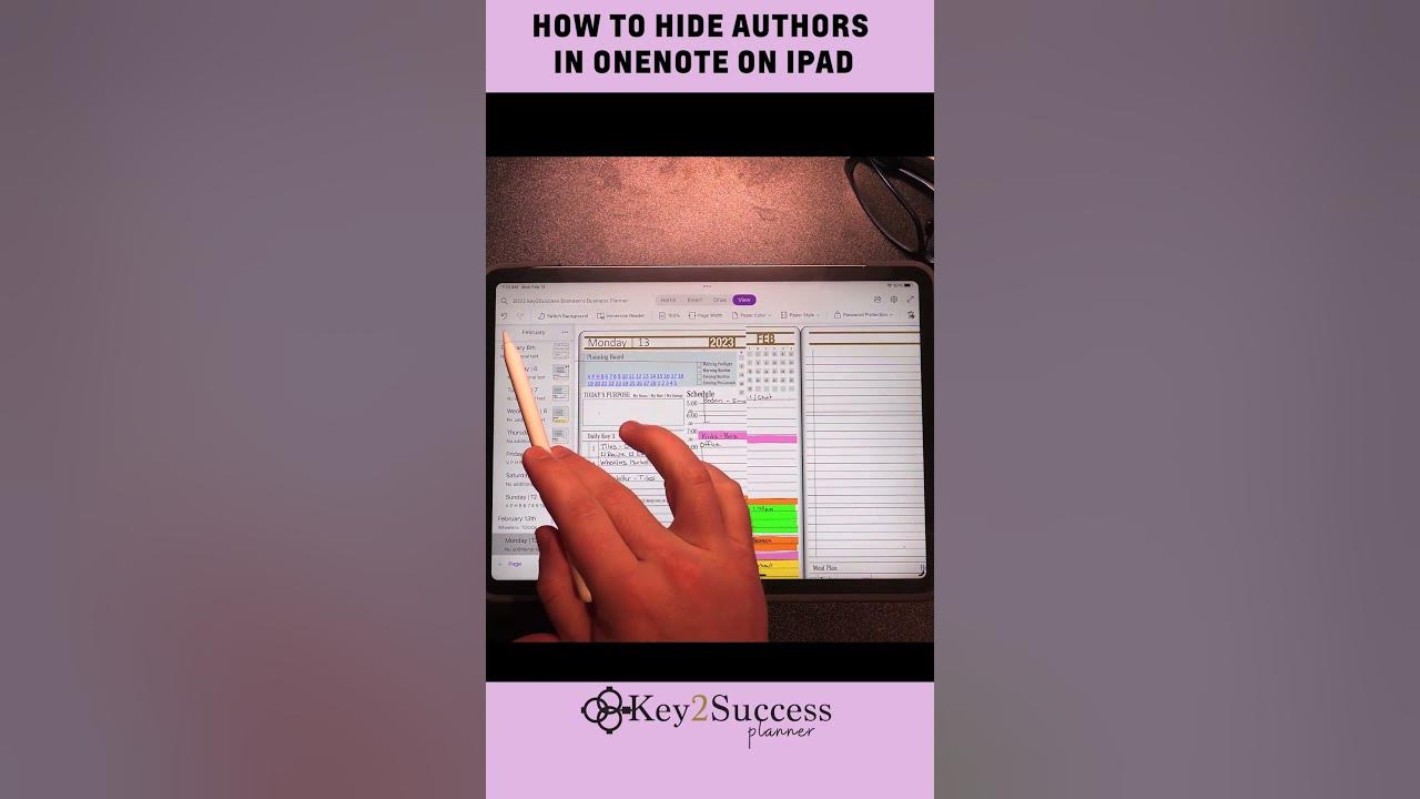 How to Hide Authors in OneNote on iPad YouTube