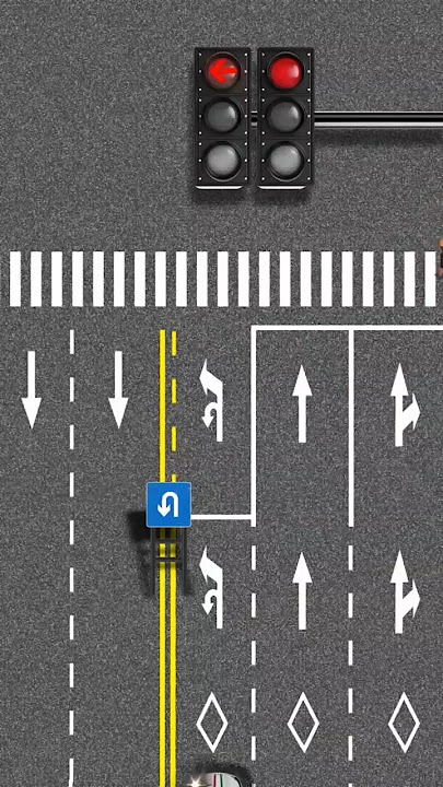 U-Turn Line Outside Stop Line? Obey Traffic Light!