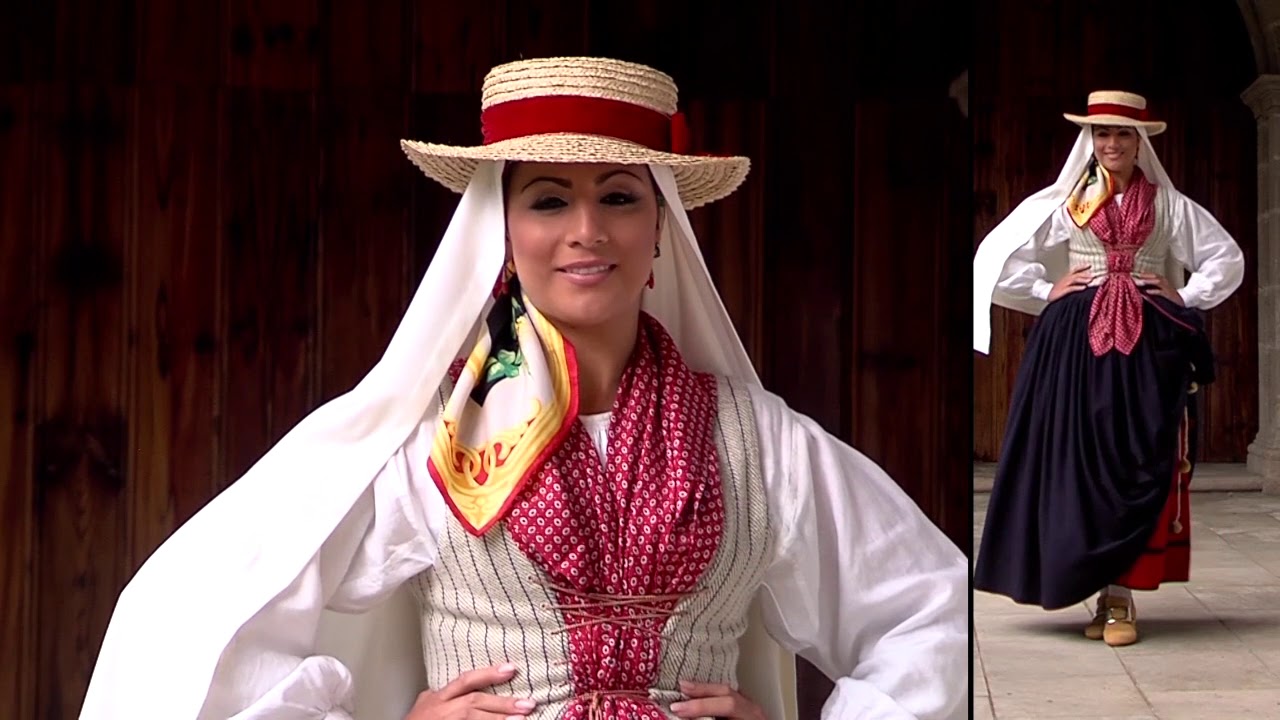 “Gangochera o vendedora ambulante” en traje de trabajo.