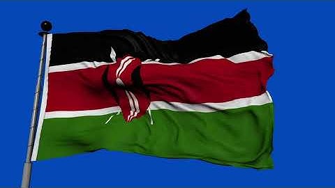 🚩Kenya Flag Waving | GREEN SCREEN & CHROMA MATTE🚩
