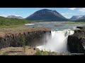 Видеозарисовки Иркиндинского водопада с квадрокоптера, плато Путорана