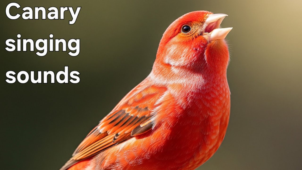 Canary singing sounds : video relaxing for canary lonely bird.