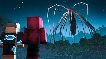 Surviving Giant Spiders with Arachnophobia in Minecraft...