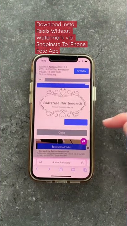 How To Download Insta Reels Without Watermark Via SnapInsta To iPhone Foto App?
